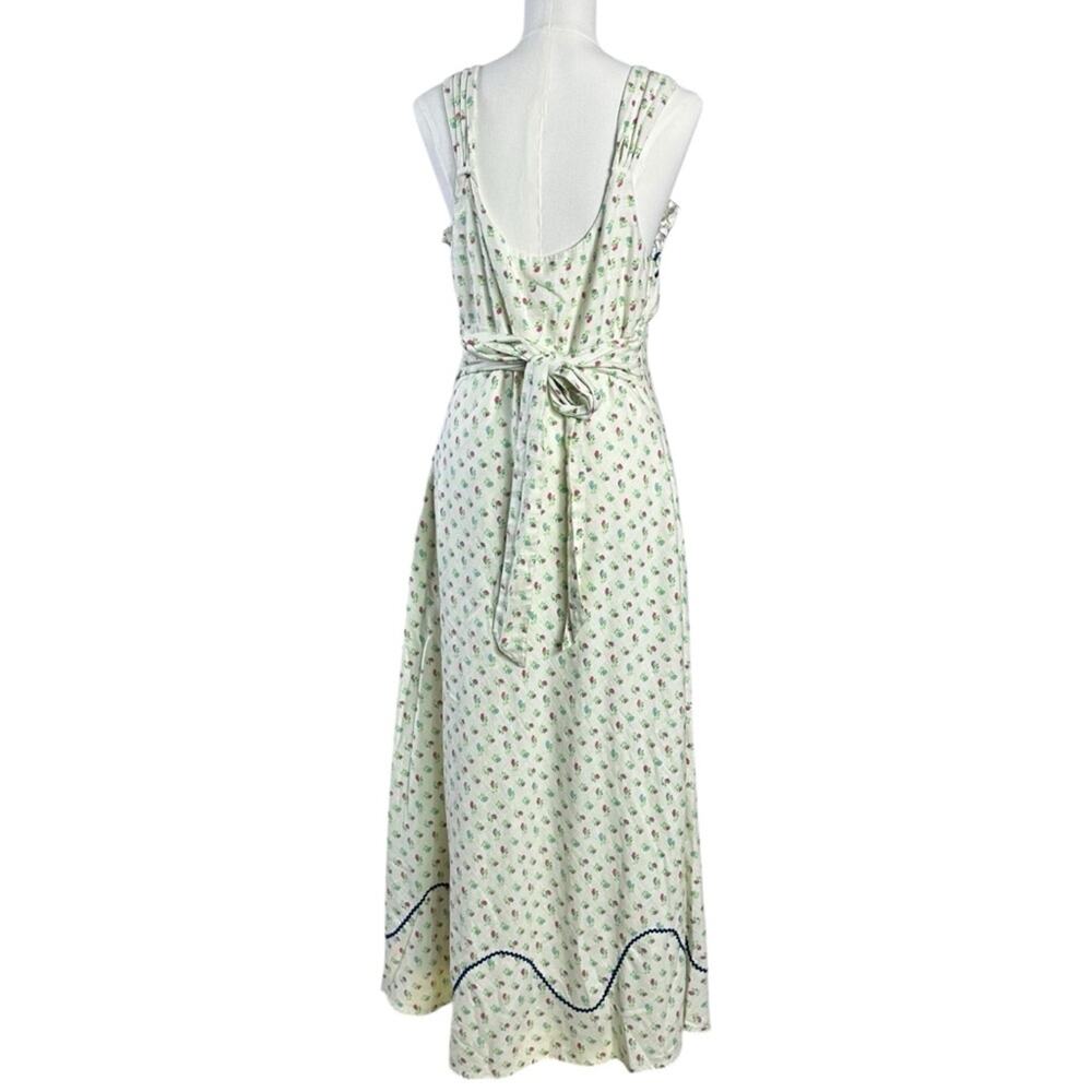 Free People Dainty Western Prairie Sweet Hearts Midi Dress in Ivory Combo Small - Picture 9 of 16